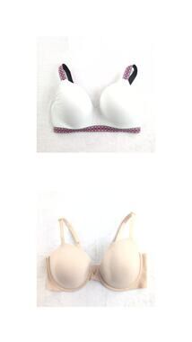 Victoria's Secret (2) Bras Lightly Lined Demi / T Shirt Wireless Size 38DD